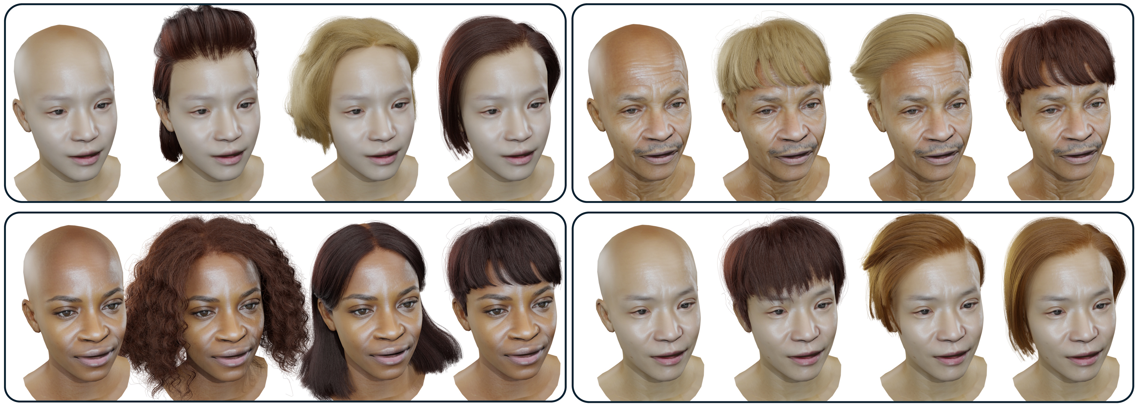 HairFree - Compositional 2D Head Prior for Text-Driven 360° Bald Texture Synthesis